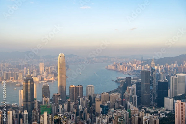 Obraz ヴィクトリアピークからの夕景