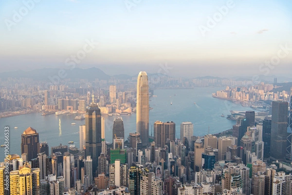 Obraz ヴィクトリアピークからの夕景