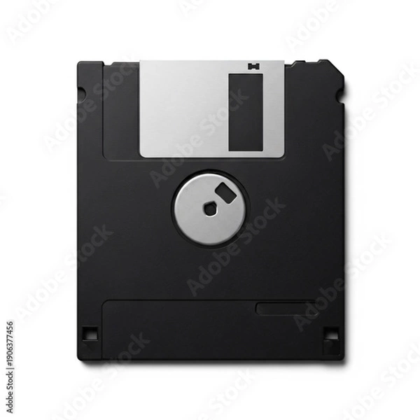 Obraz Vintage Black Floppy Disk Object Studio Shot