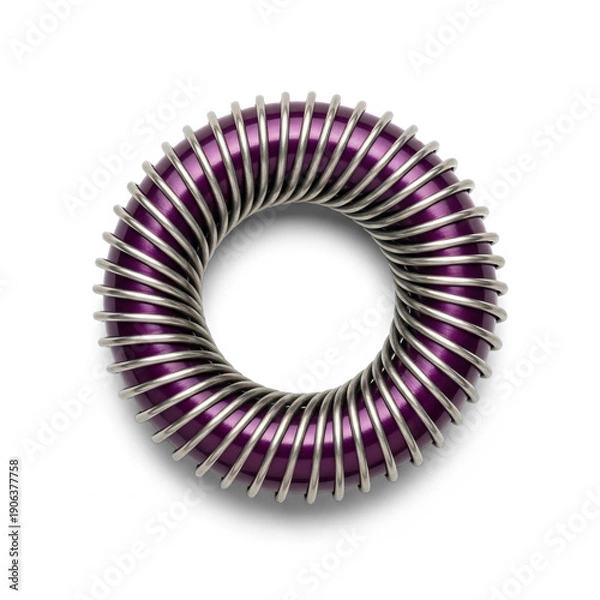 Obraz Purple Metallic Torus Object Studio Shot
