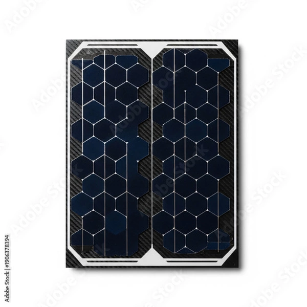 Obraz Close-up Realistic Solar Panel Segment with Hexagonal Cells
