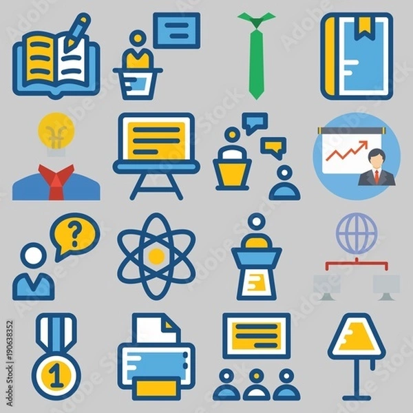 Fototapeta icons set about School And Education . [keywordRandom:3]
