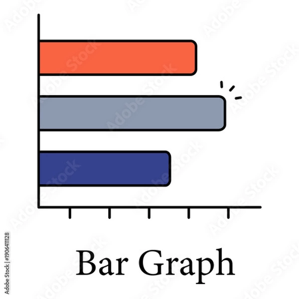 Obraz Bar Graph Icon Symbolizing Data Comparison And Analytical Insights