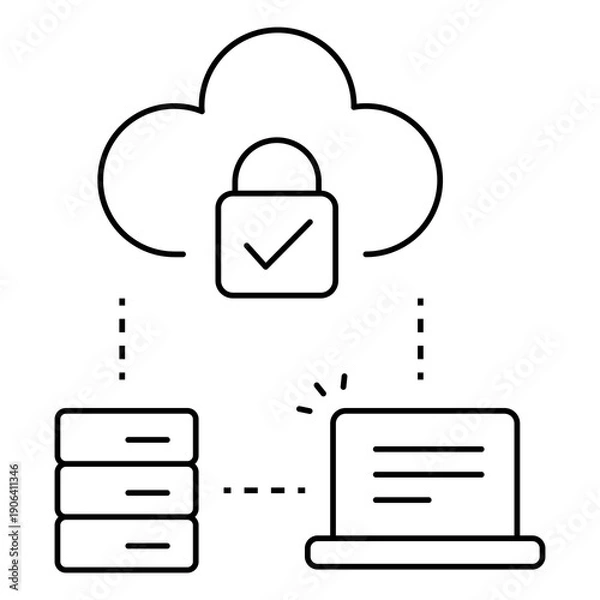 Obraz Secure Backup Icon Symbolizing Data Protection