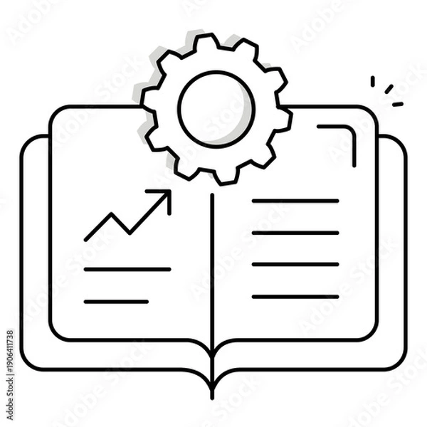 Obraz Machine Learning Icon Symbolizing AI Algorithms And Data Driven Intelligence