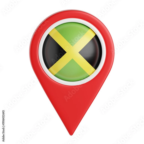 Obraz Jamaica Location Pin