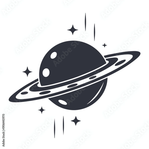 Fototapeta Sci-Fi Alien Planet with Two Solid Suns, Vector Illustration