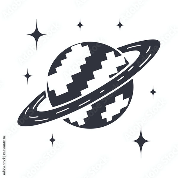 Fototapeta Alien Planet Landscape with Two Solid Suns, Sci-Fi Vector