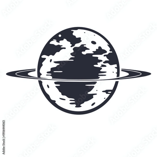 Fototapeta Sci-Fi Alien Planet Illustration with Two Bright Suns, Vector