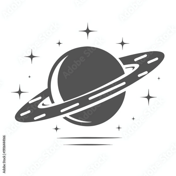 Fototapeta Alien Planet in Sci-Fi Universe with Two Solid Suns, Vector