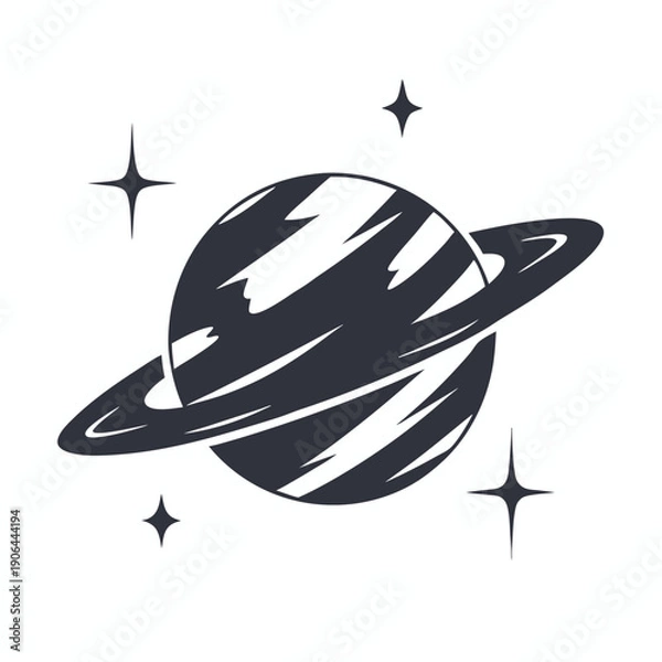 Fototapeta Two Solid Suns Over Alien Planet, Sci-Fi Scene Vector Art