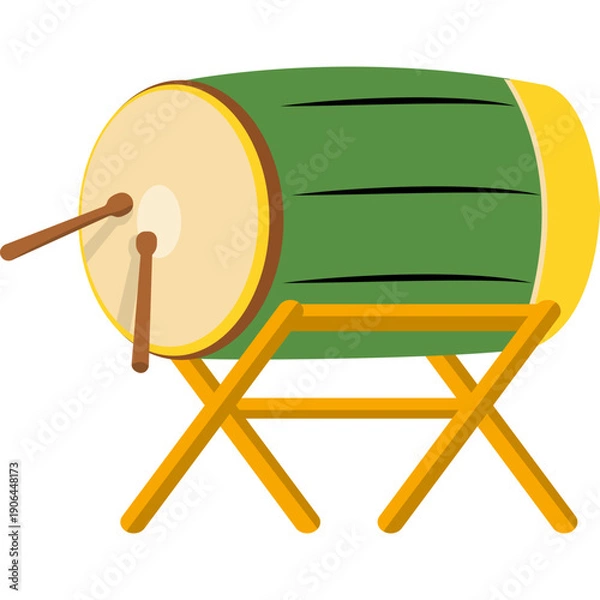Obraz Islmaic Drum Flat Illustration