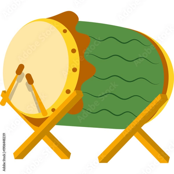 Obraz Islmaic Drum Flat Illustration