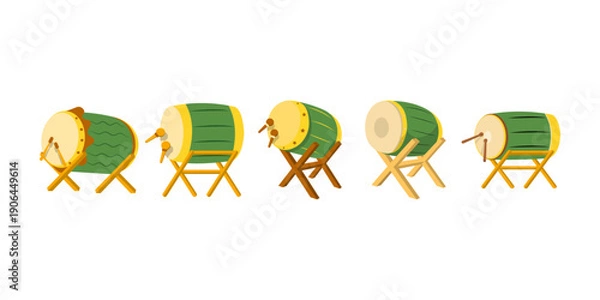 Obraz Islmaic Drum Flat Illustration