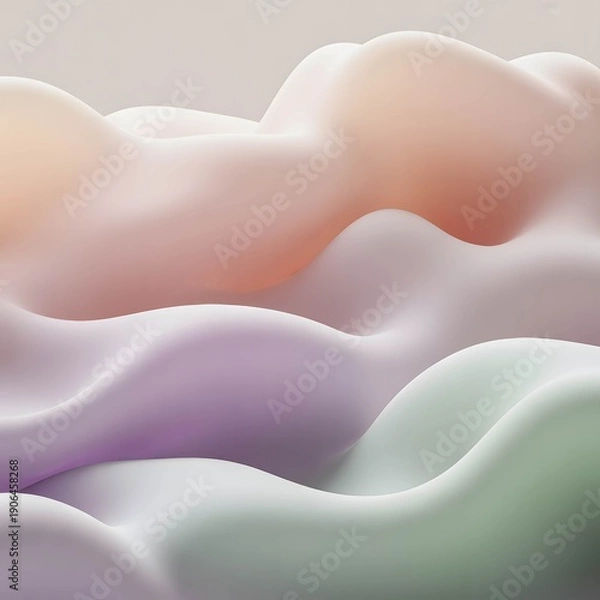 Obraz Abstract soft flowing waves pastel background