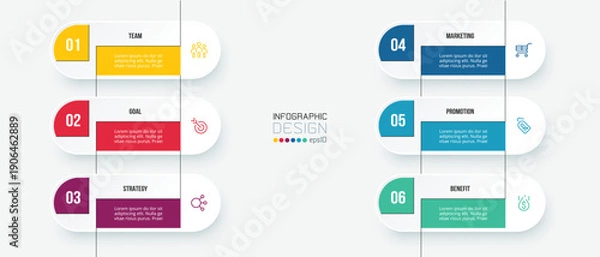 Obraz Business work flow  infographic template.