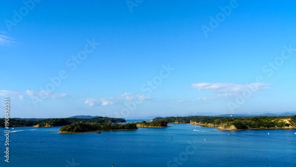 Obraz 伊勢志摩国立公園の桐垣展望台から一望する英虞湾の絶景