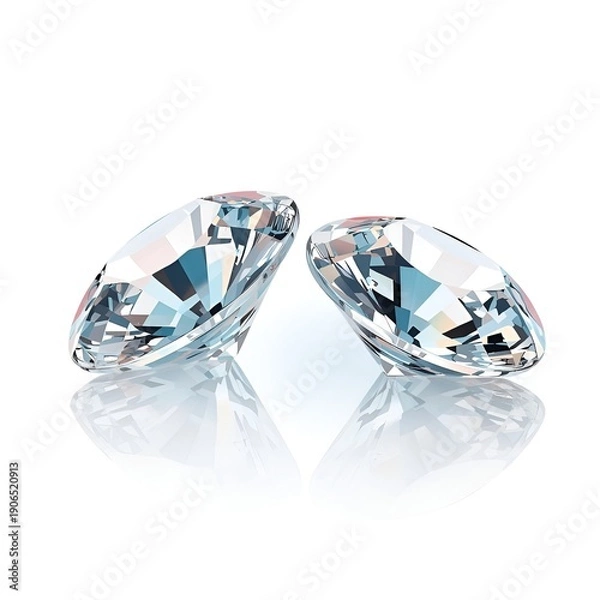Obraz diamond on white background
