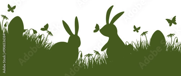 Fototapeta easter background silhouette