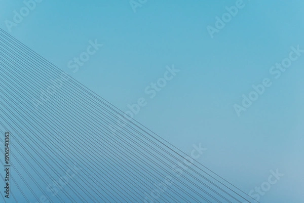 Obraz metal line with blue sky background