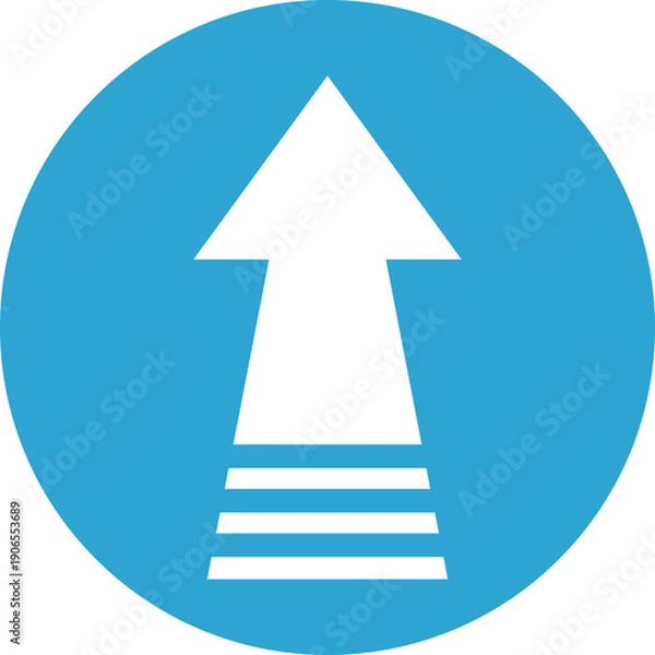 Obraz 上昇矢印　ボタン　青