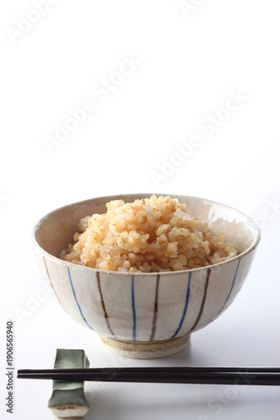 Obraz 発芽玄米ご飯　白バック
