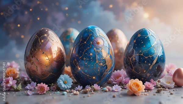 Obraz colorful easter eggs