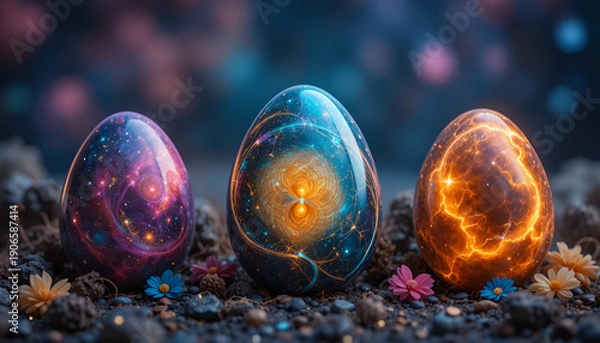 Obraz blue glass beads