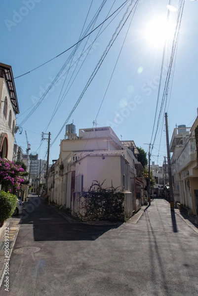 Obraz 街中の路地裏の分かれ道