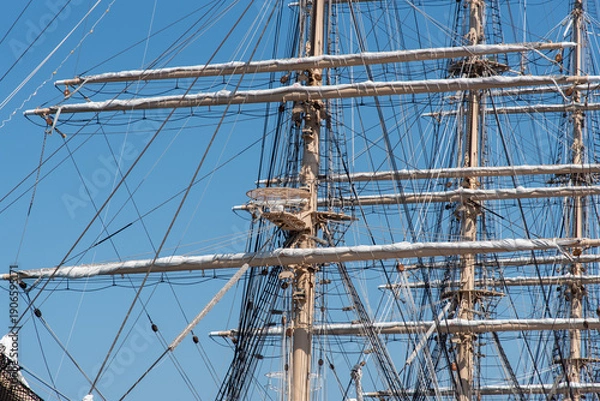 Obraz 白い帆船のマスト