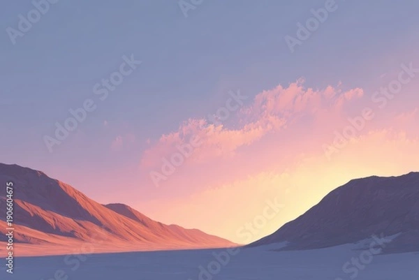 Obraz A mountain range in the distance