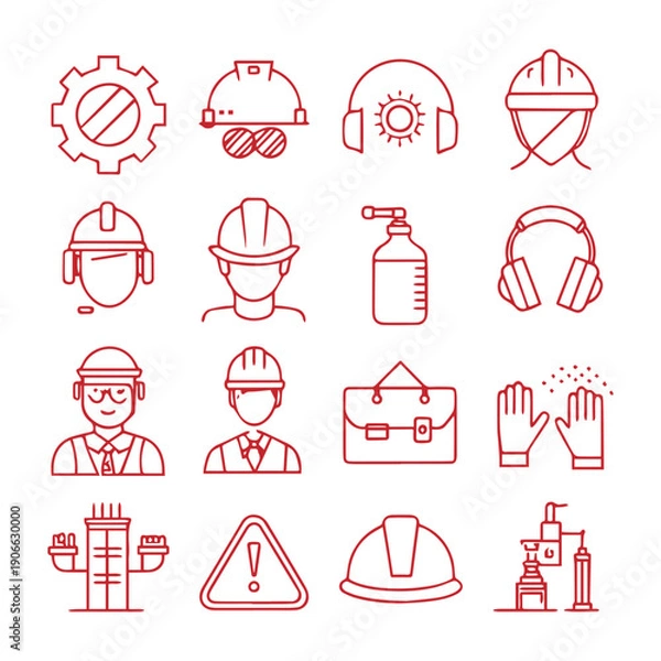 Obraz Modern Multi Concept Outline Icons