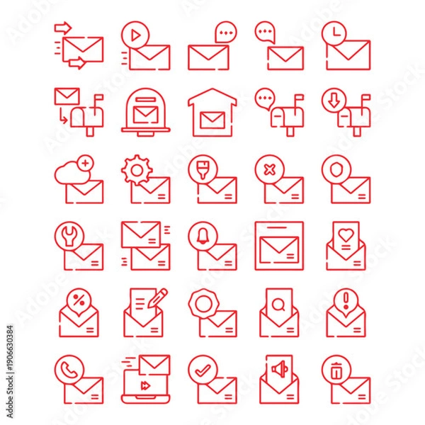 Obraz Mail Message Icon Vector Pack