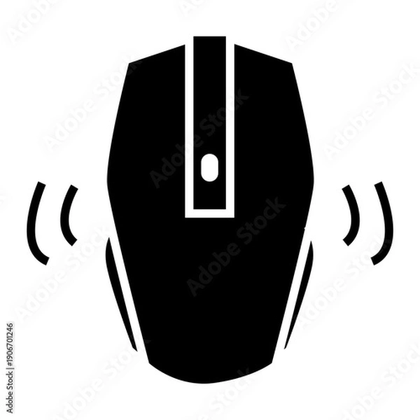 Obraz vector illustration of a computer mouse wireless