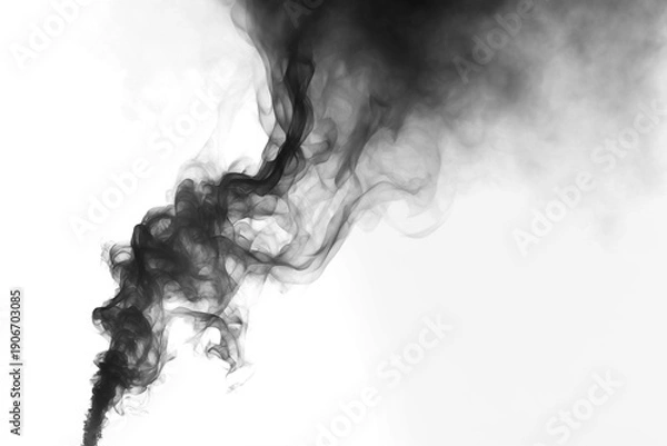 Obraz Dense Black Smoke Ink Overlay Texture