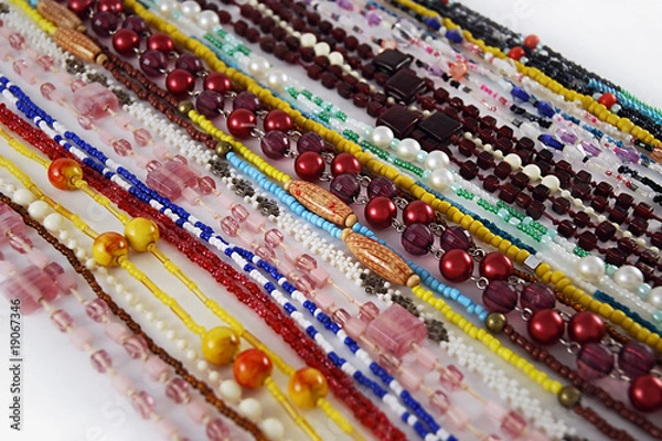 Fototapeta Beads strings background