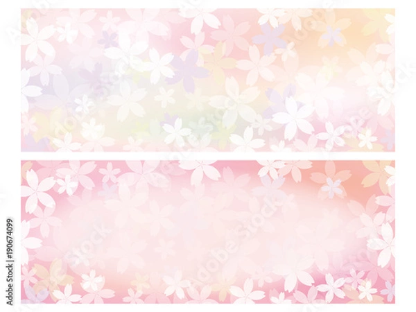 Fototapeta 桜の花　バナー素材セット