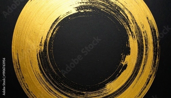 Obraz 優雅な金と黒のフレームイラスト