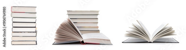 Obraz open book isolated on white background