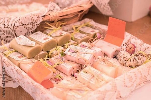 Obraz Savon marché vente gros plan