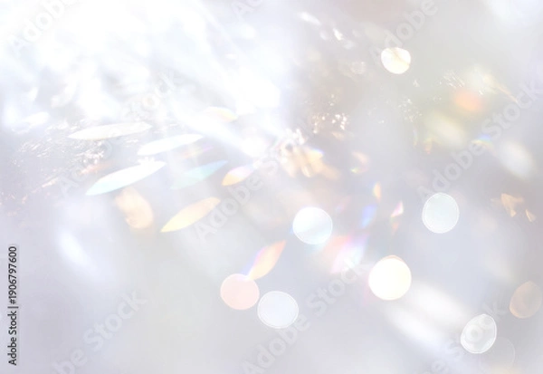 Obraz キラキラとした銀色のスペクトル背景