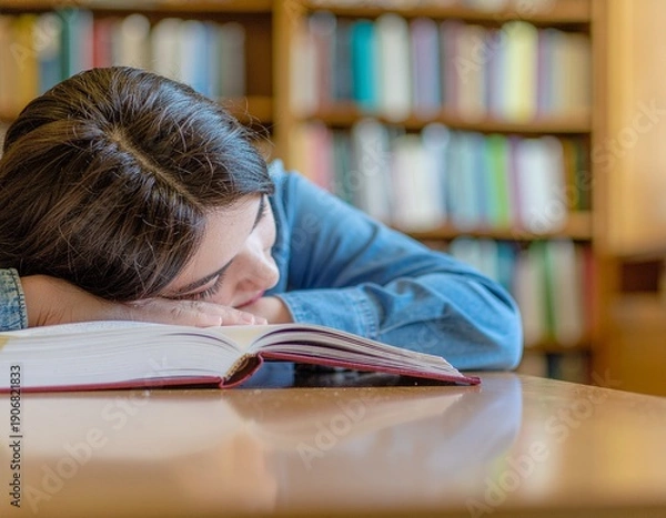 Obraz 図書館での風景