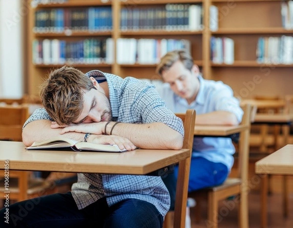 Obraz 図書館での風景