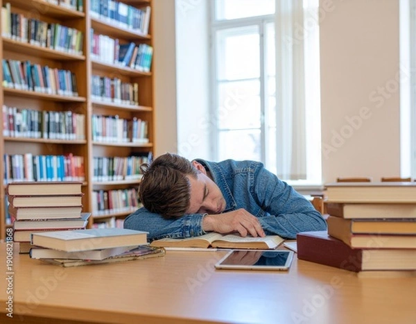 Obraz 図書館での風景