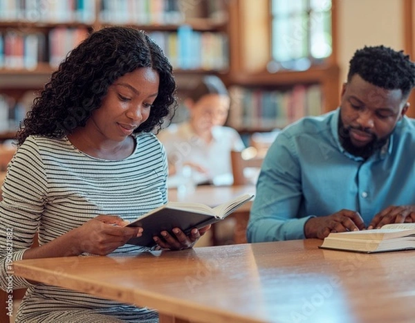Obraz 図書館での風景