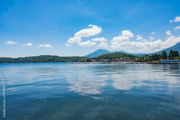 Obraz 長野　夏の野尻湖
