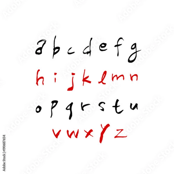 Obraz 벡터 문자 / 손으로 쓴 글씨체