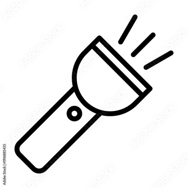 Fototapeta Flashlight Outline Icon