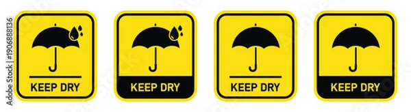 Obraz Keep dry label tags icon illustration
