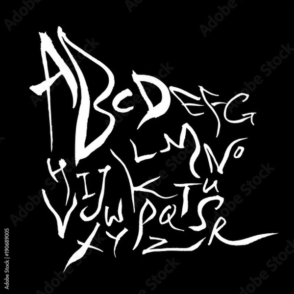 Obraz 벡터 문자 / 손으로 쓴 글씨체